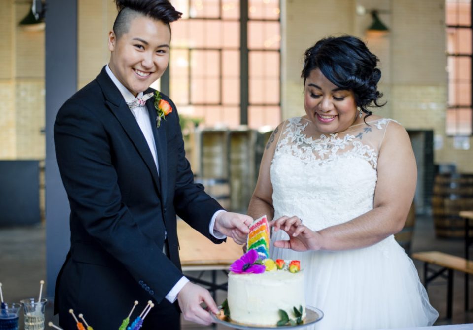 lgbtq Queer wedding lesbian couple