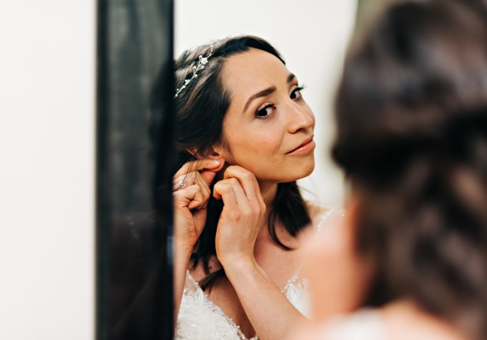 bride close up portrait